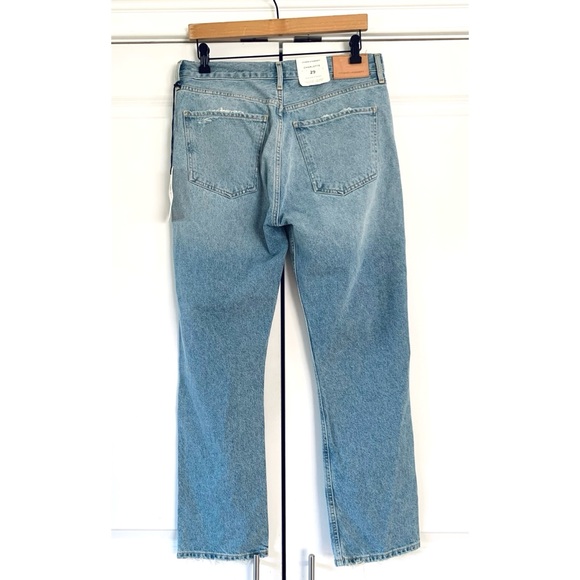 Citizens of Humanity Charlotte Jeans Straight Leg Crop Distressed Demin Size 29 - Picture 2 of 10